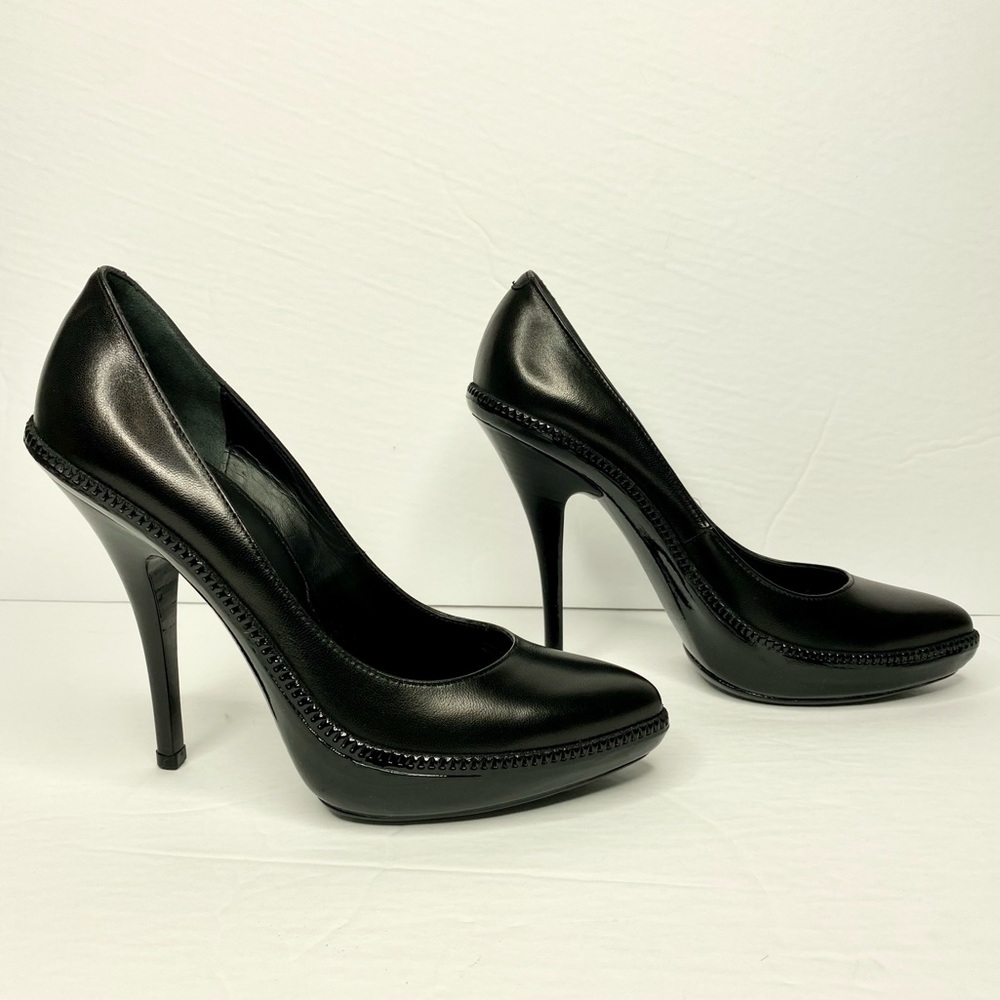 Givenchy Patent/Leather Platform Zipper Pumps